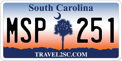 SC license plate MSP251