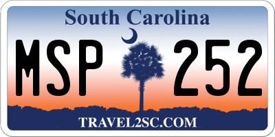 SC license plate MSP252