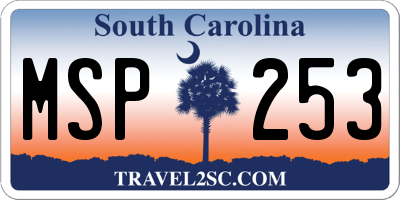 SC license plate MSP253
