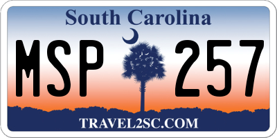 SC license plate MSP257