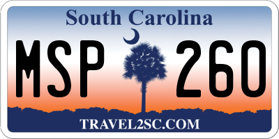 SC license plate MSP260