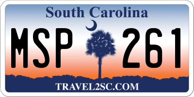 SC license plate MSP261