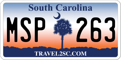 SC license plate MSP263
