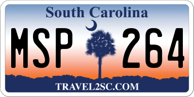 SC license plate MSP264