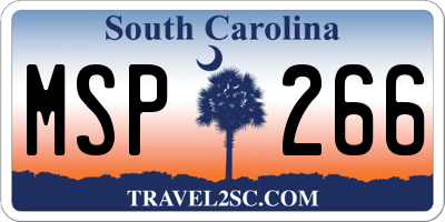 SC license plate MSP266