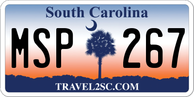 SC license plate MSP267