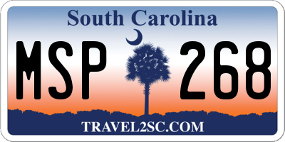 SC license plate MSP268