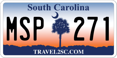 SC license plate MSP271