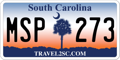 SC license plate MSP273