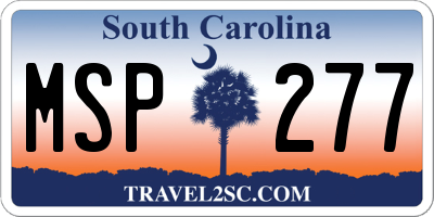 SC license plate MSP277