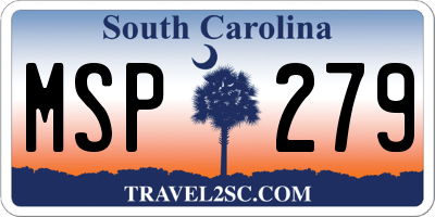 SC license plate MSP279