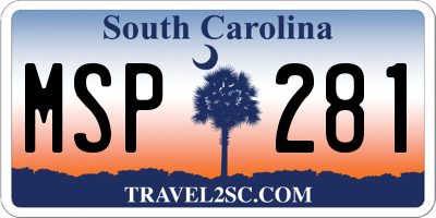 SC license plate MSP281