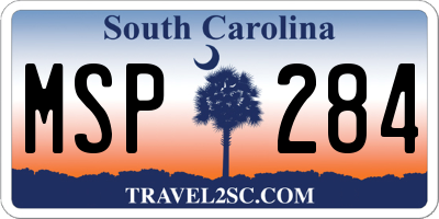 SC license plate MSP284