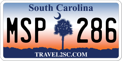 SC license plate MSP286