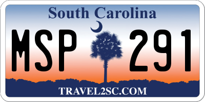 SC license plate MSP291