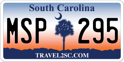 SC license plate MSP295