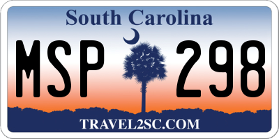 SC license plate MSP298