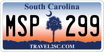 SC license plate MSP299