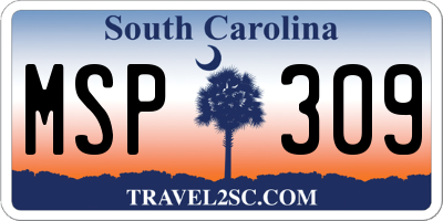 SC license plate MSP309