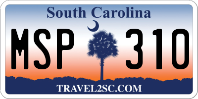 SC license plate MSP310