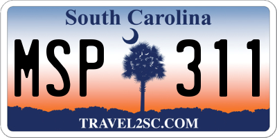 SC license plate MSP311