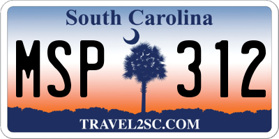 SC license plate MSP312