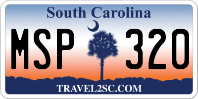 SC license plate MSP320