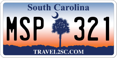 SC license plate MSP321