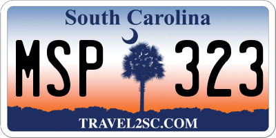 SC license plate MSP323