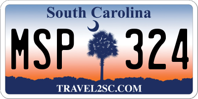 SC license plate MSP324