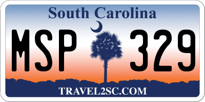SC license plate MSP329