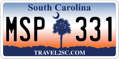 SC license plate MSP331