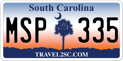 SC license plate MSP335