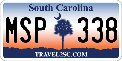 SC license plate MSP338