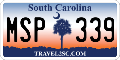 SC license plate MSP339