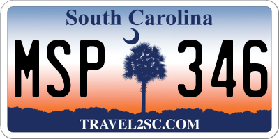 SC license plate MSP346