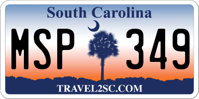 SC license plate MSP349