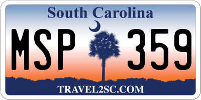 SC license plate MSP359