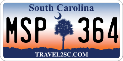 SC license plate MSP364