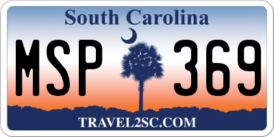 SC license plate MSP369