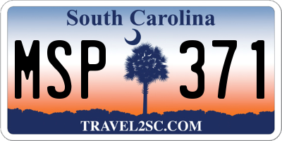 SC license plate MSP371