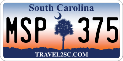 SC license plate MSP375