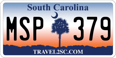 SC license plate MSP379
