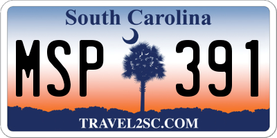 SC license plate MSP391