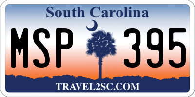 SC license plate MSP395