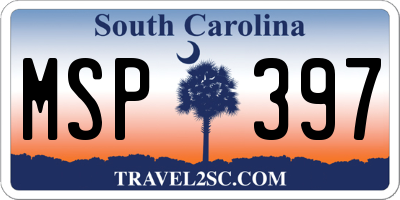 SC license plate MSP397