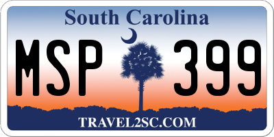 SC license plate MSP399