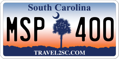 SC license plate MSP400