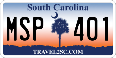 SC license plate MSP401