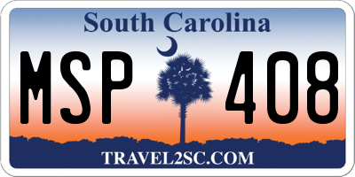 SC license plate MSP408